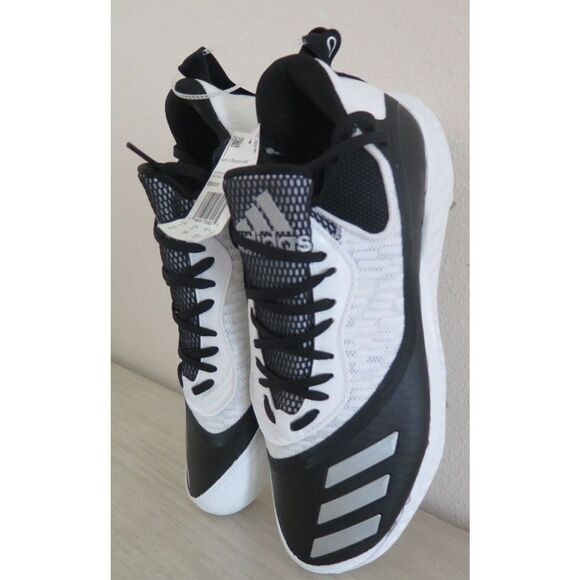adidas EE4131 Men Sz 12 White/Black Icon V Bounce Iced Out Metal Baseball Cleats - Picture 3 of 10